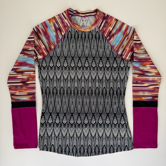 prAna Geometric Ikat Long Sleeve Top & Capri Legging Set XS Bundle - Picture 2 of 10